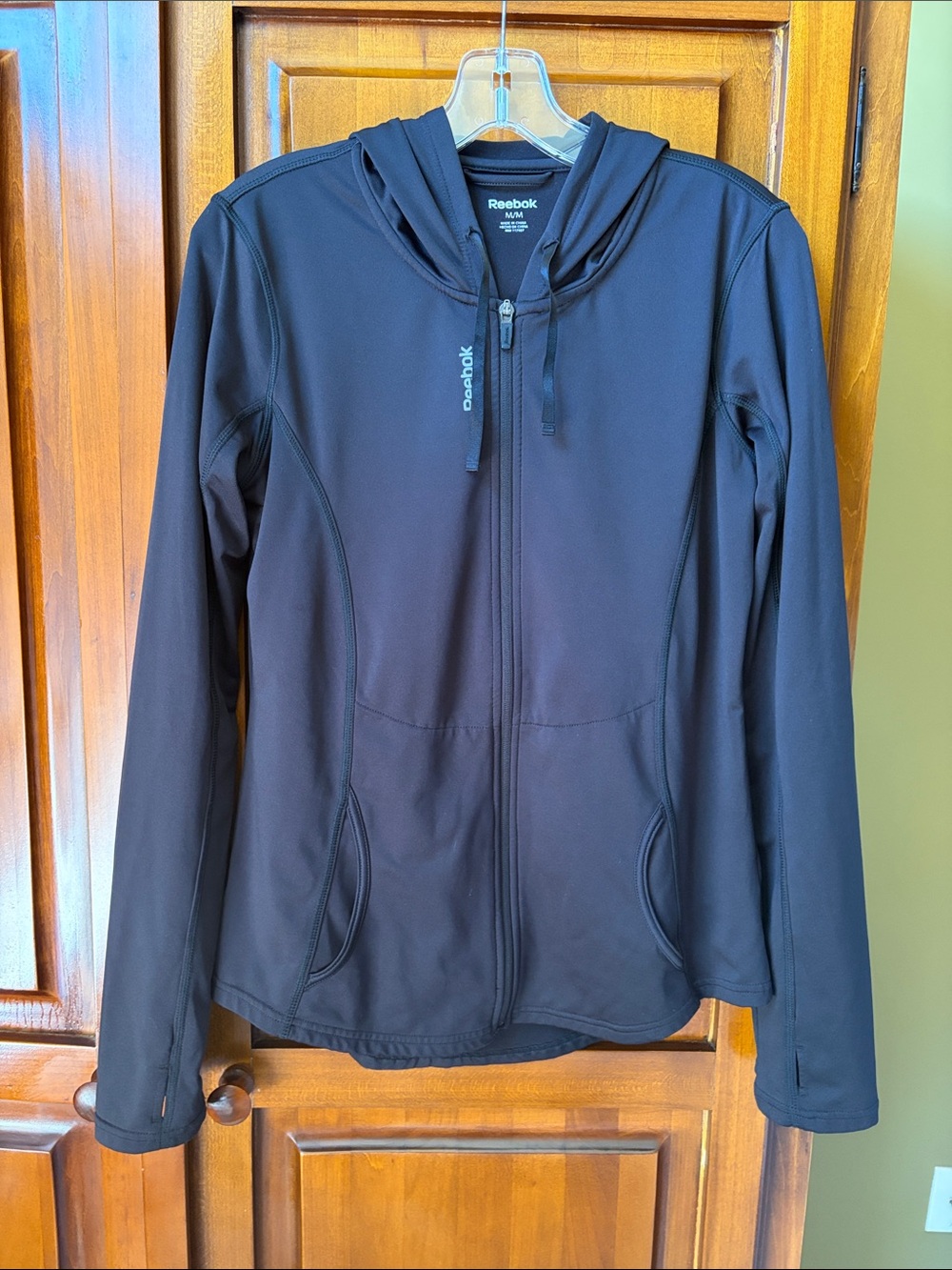 Black Reebok Full-Zip Hooded Jacket